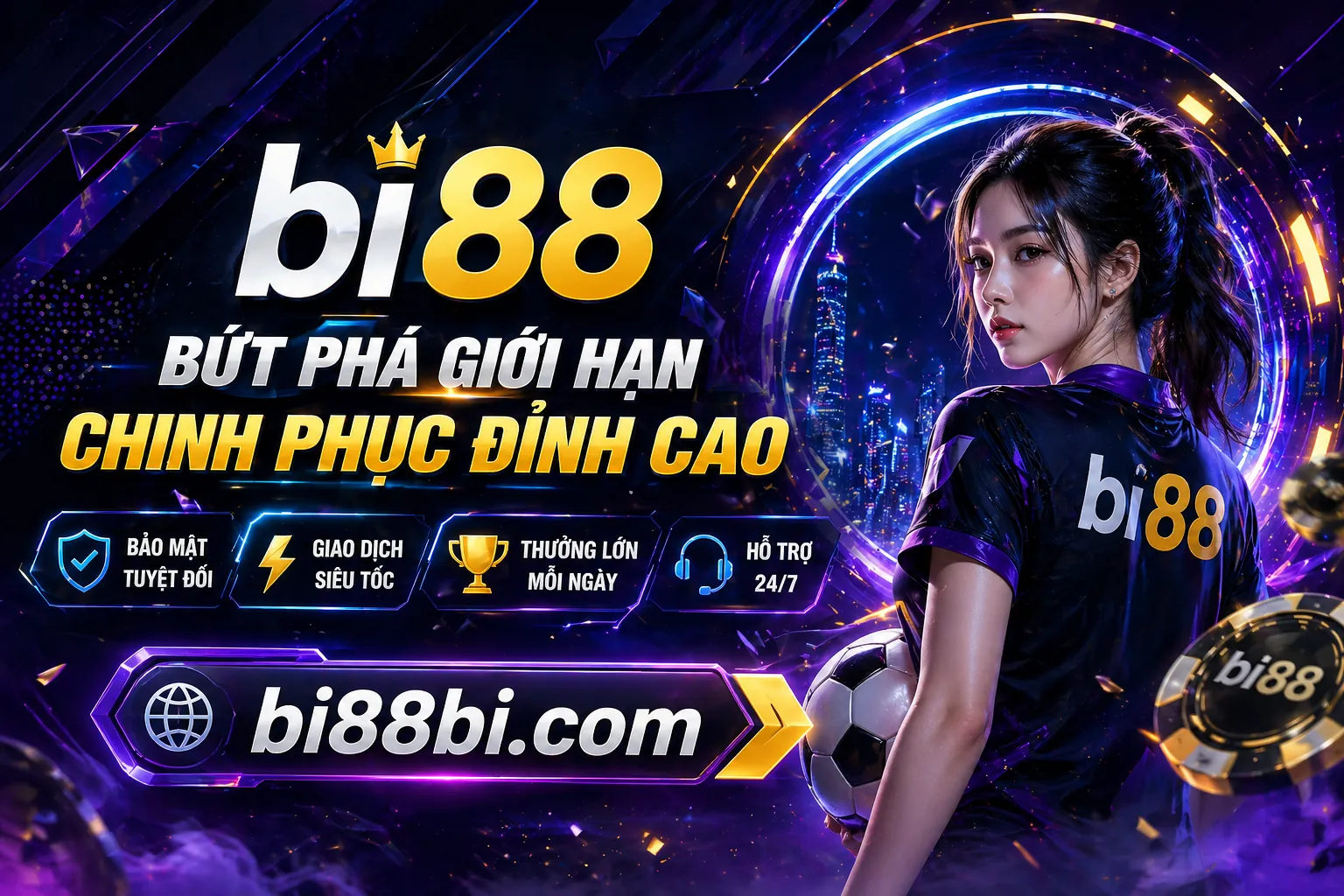Hình ảnh mạnh mẽ kêu gọi hành động, với biểu tượng jackpot lớn và hiệu ứng ánh sáng rực rỡ